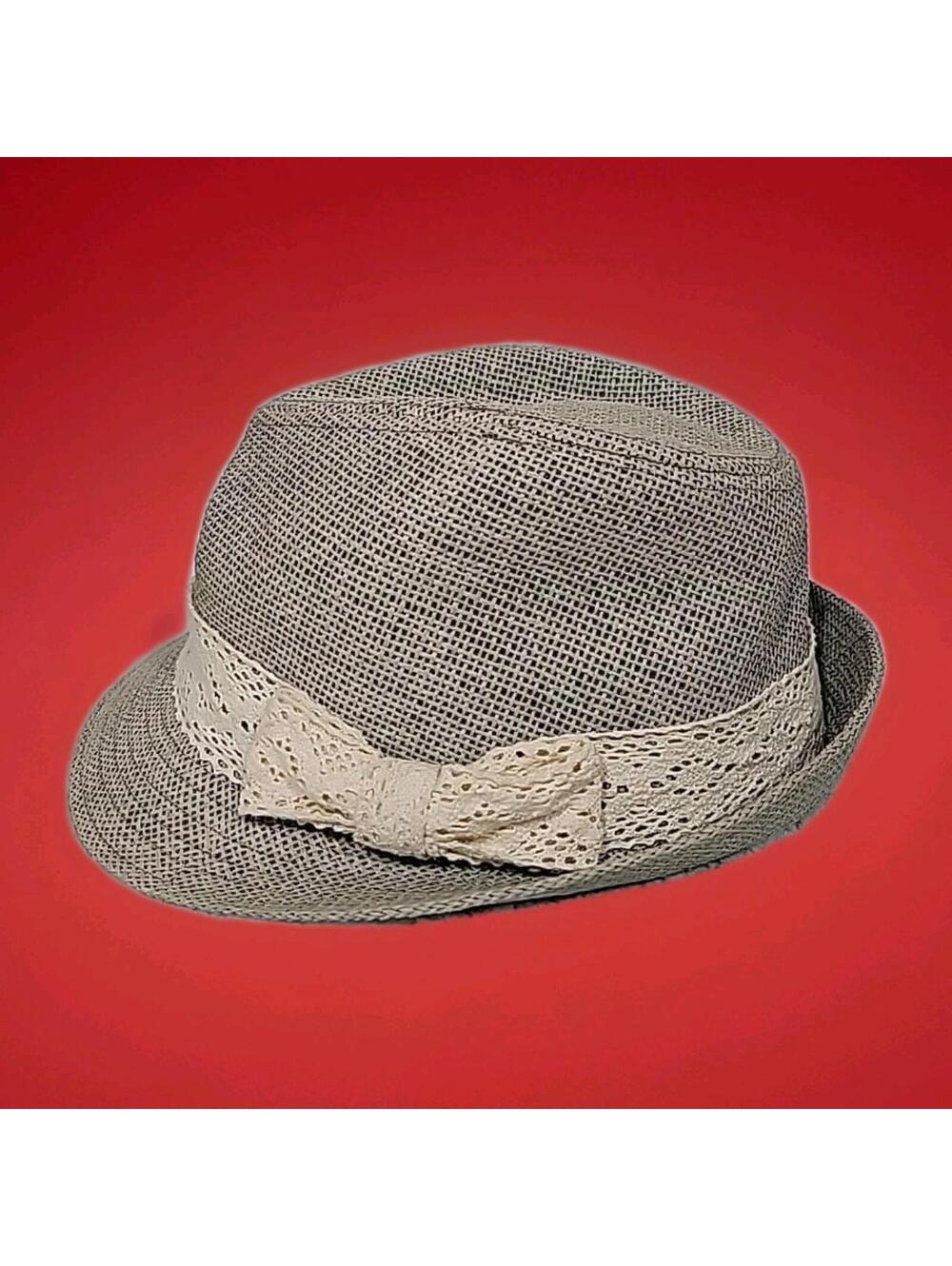 The Hatter Company Fedora hat For Women Sz M Color Gray Beige 22.5"